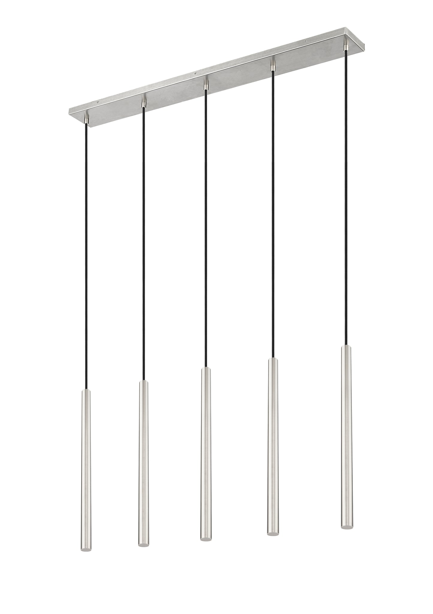 919MP24-5L-BN-LED - Forest 5 Light Linear 42" Chandelier - Brushed Nickel