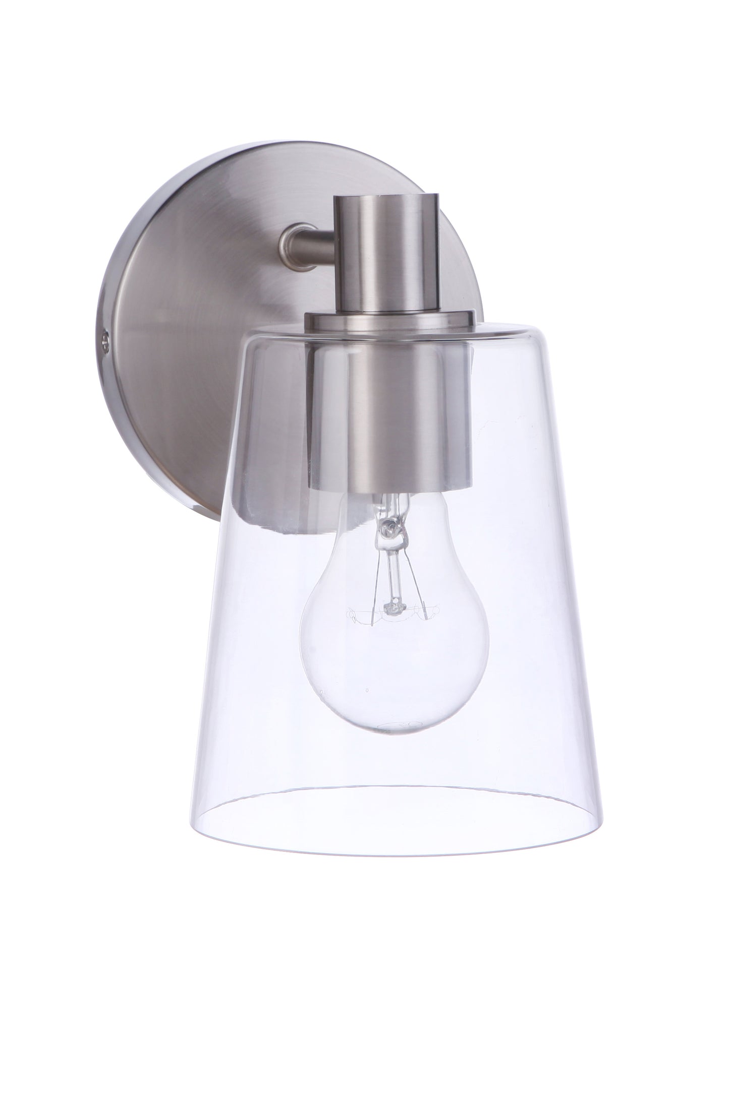 12605BNK1 - Emilio 1 Light 8" High Wall Sconce - Brushed Nickel