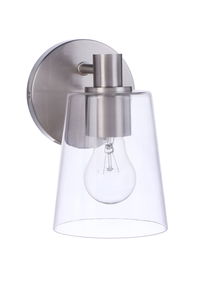 12605BNK1 - Emilio 1 Light 8" High Wall Sconce - Brushed Nickel