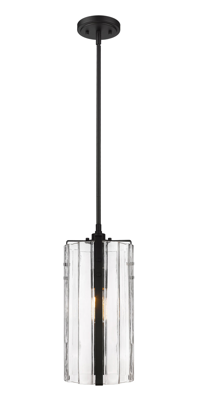 3036P8-MB - Alverton 1 Light 8" Pendant - Matte Black