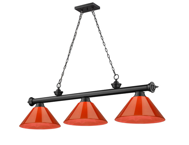 2306-3MB-PRD - Cordon 3 Light 57" Billiard - Matte Black