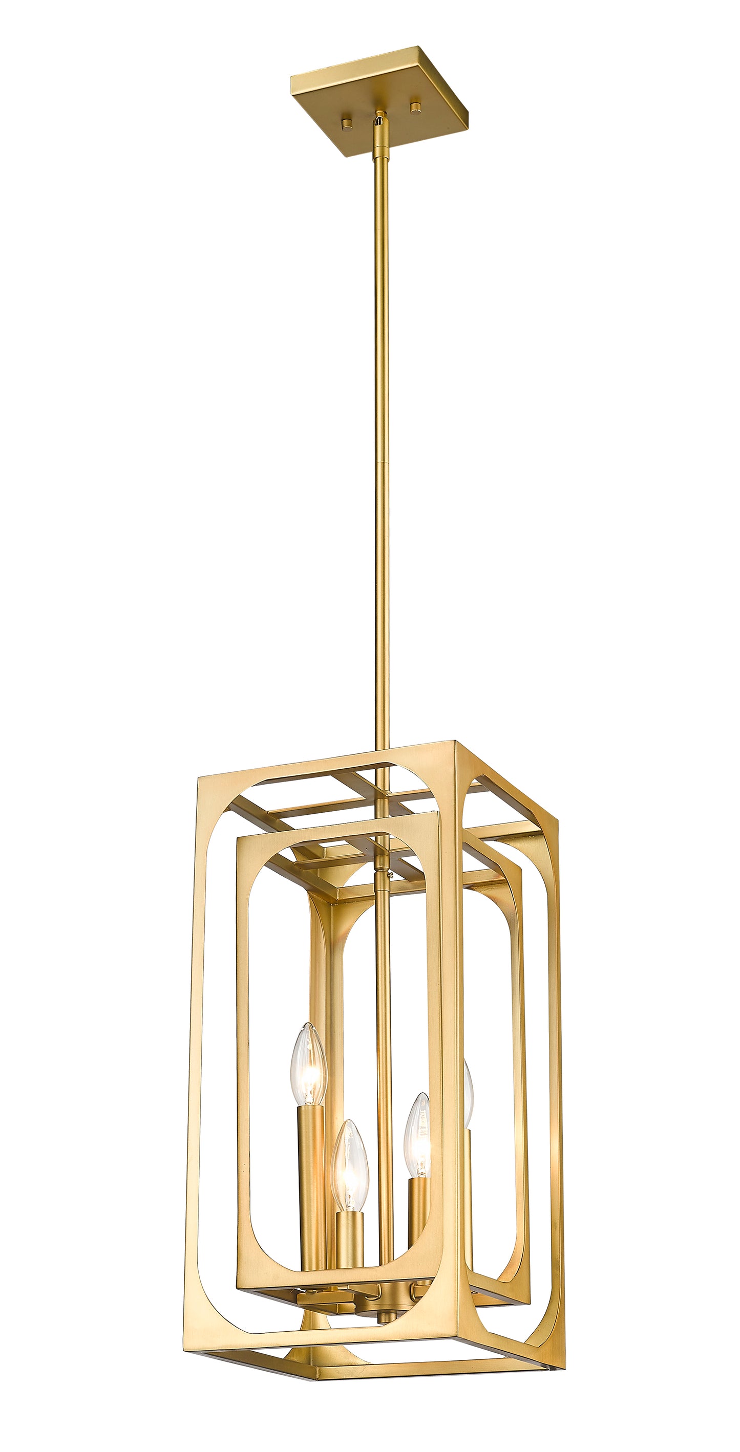 3038-4RB - Easton 4 Light 9" Chandelier - Rubbed Brass