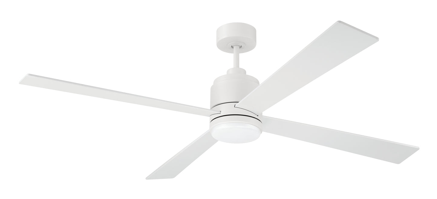 MCY60W4 - McCoy 60" 4-blade ceiling fan with 2-wire HW wall control 60" 4 Blade Ceiling Fan with Light Kit - White