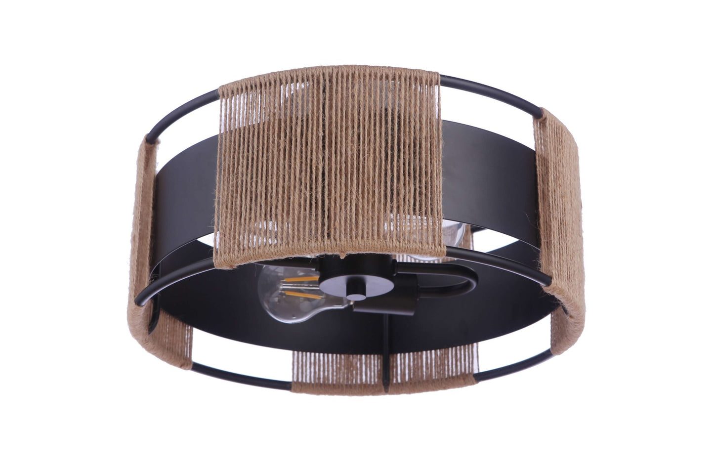 59052-FB - Kensey 2 Light 14.13" Wide Semi Flush Mount - Flat Black