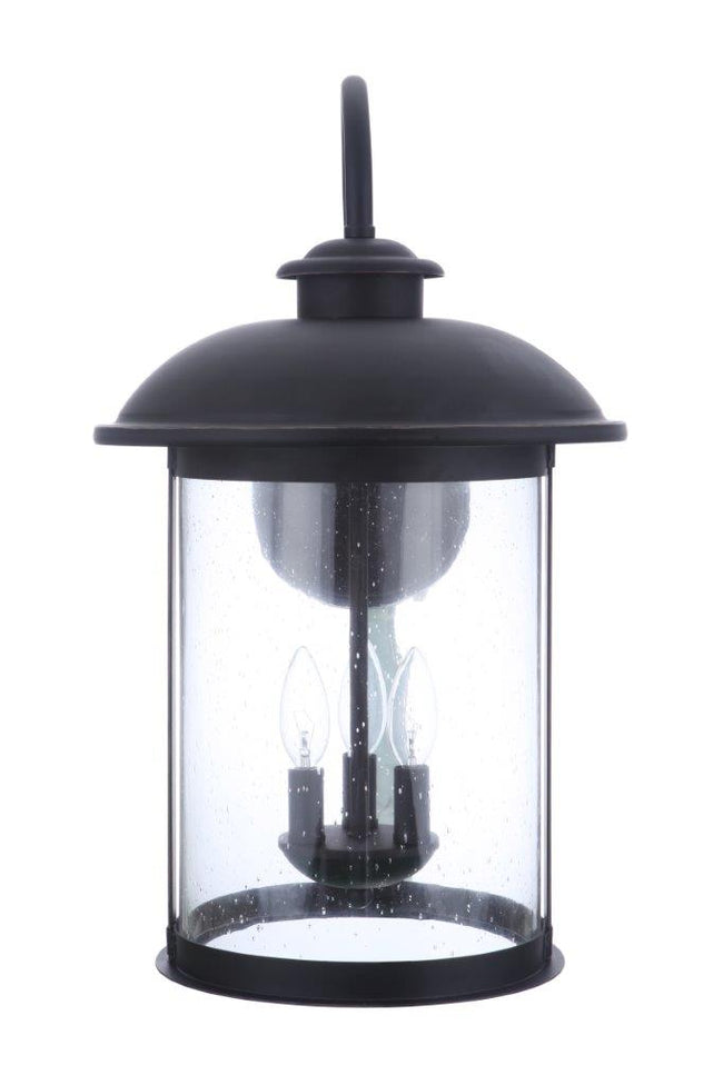 ZA3234-DBG - O'Fallon 3 Light 22" High Outdoor Wall Lantern - Dark Bronze Gilded