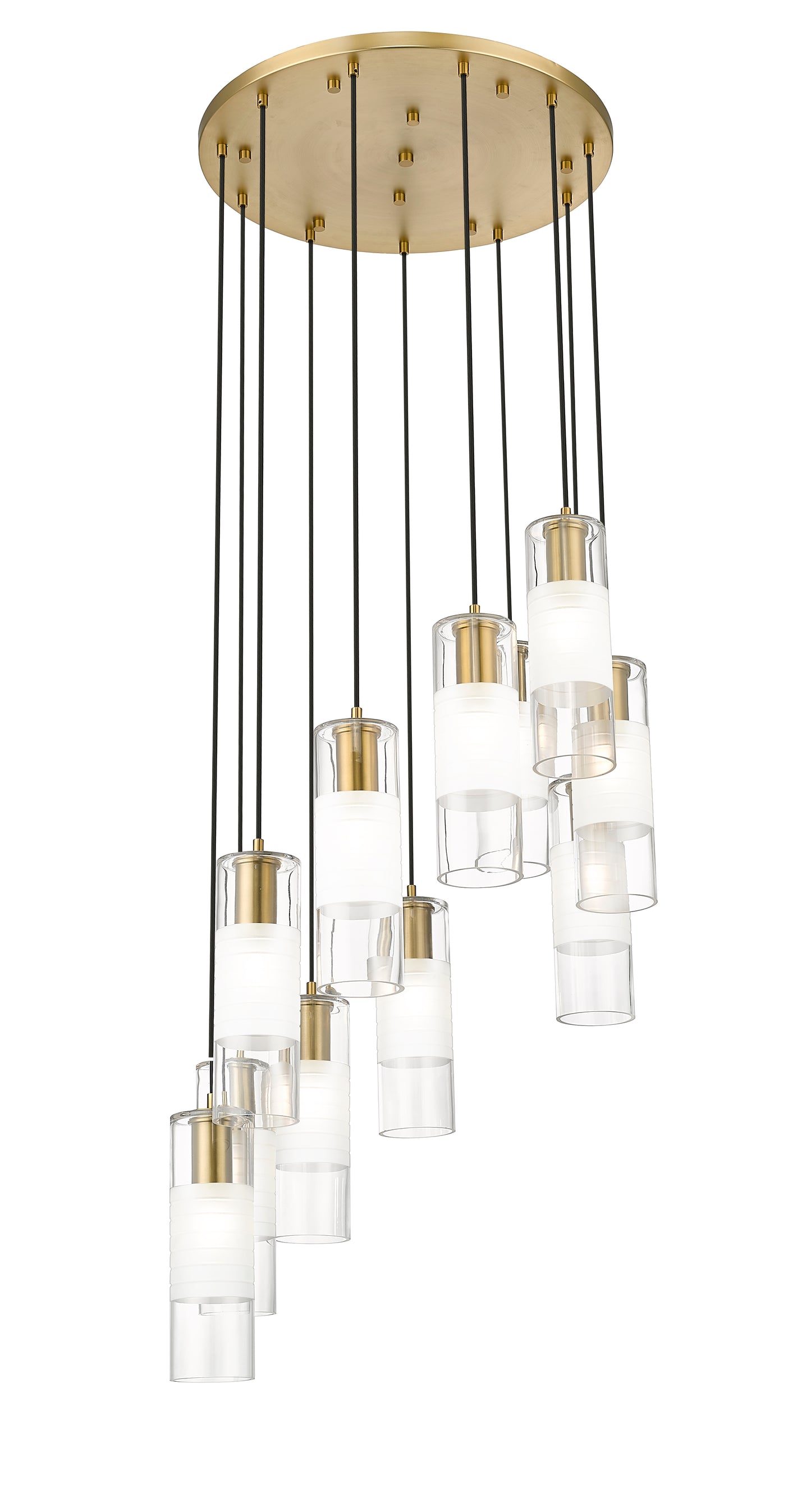 824P-11R-MGLD - Alton 11 Light 24" Chandelier - Modern Gold