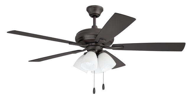 ECF114CBZ5-CBZWLN - Eos Frost 4 Light 52" 5 Blade Ceiling Fan with Light Kit - Classic Bronze