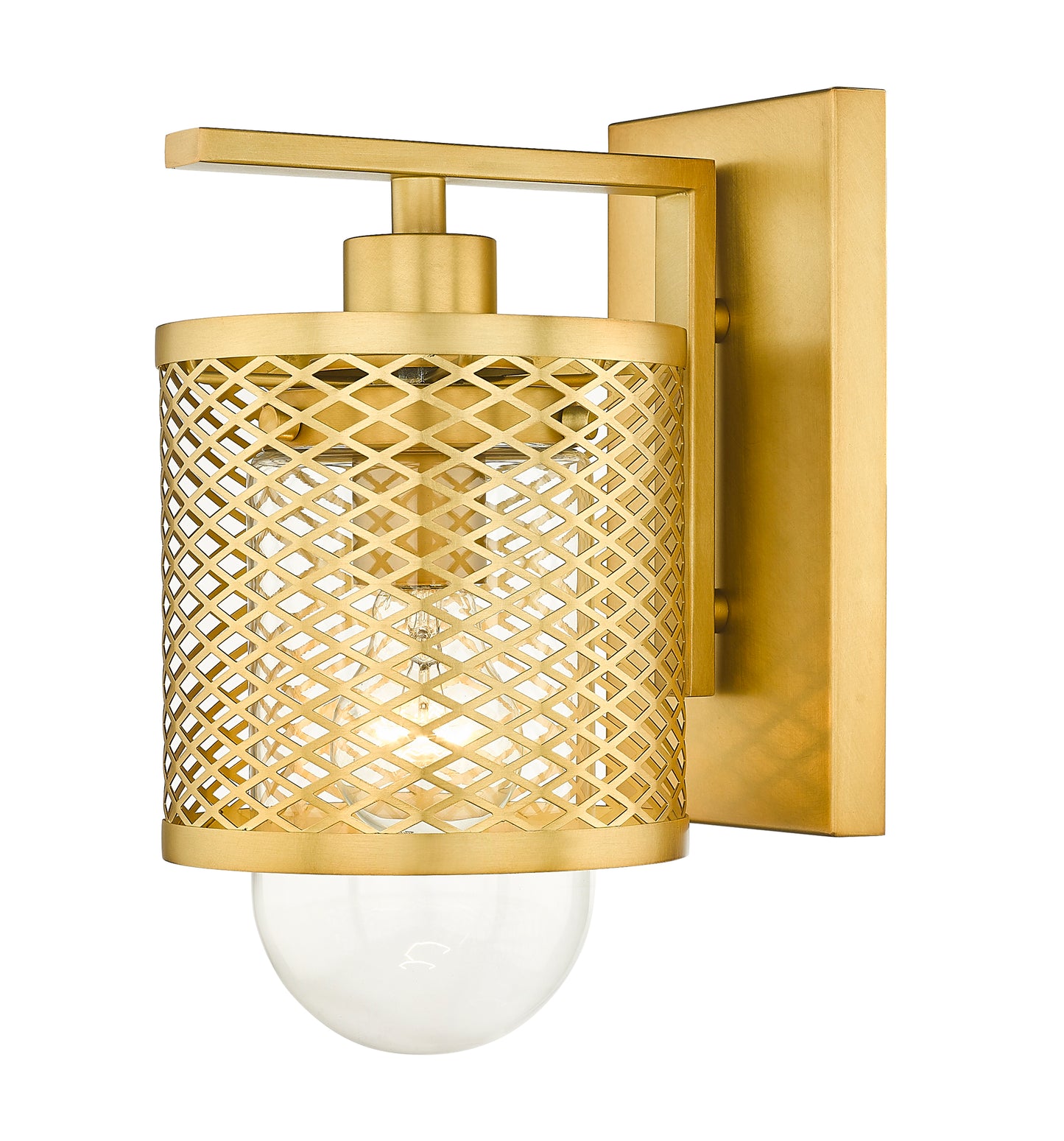 3037-1S-RB - Kipton 1 Light Wall 11" Sconce - Rubbed Brass