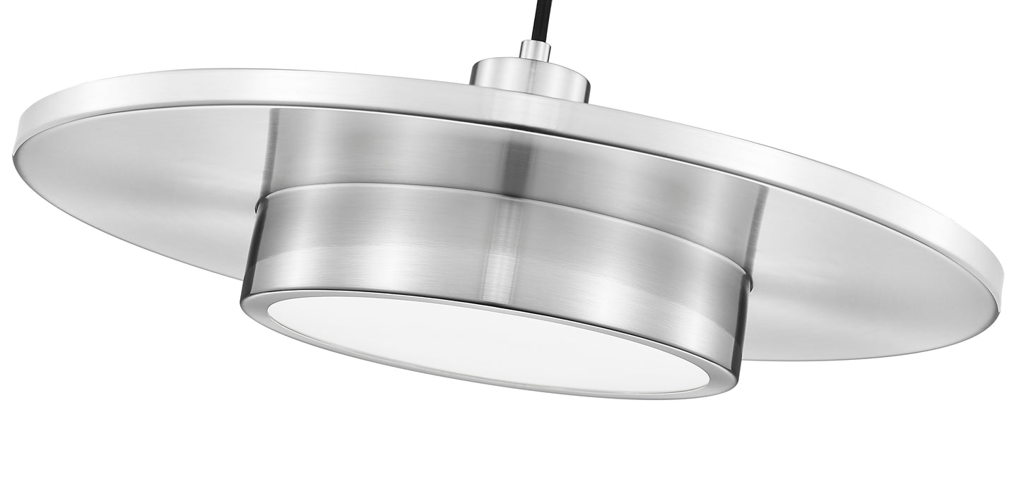829P20-BN-LED - Ludo 1 Light 20" Pendant - Brushed Nickel