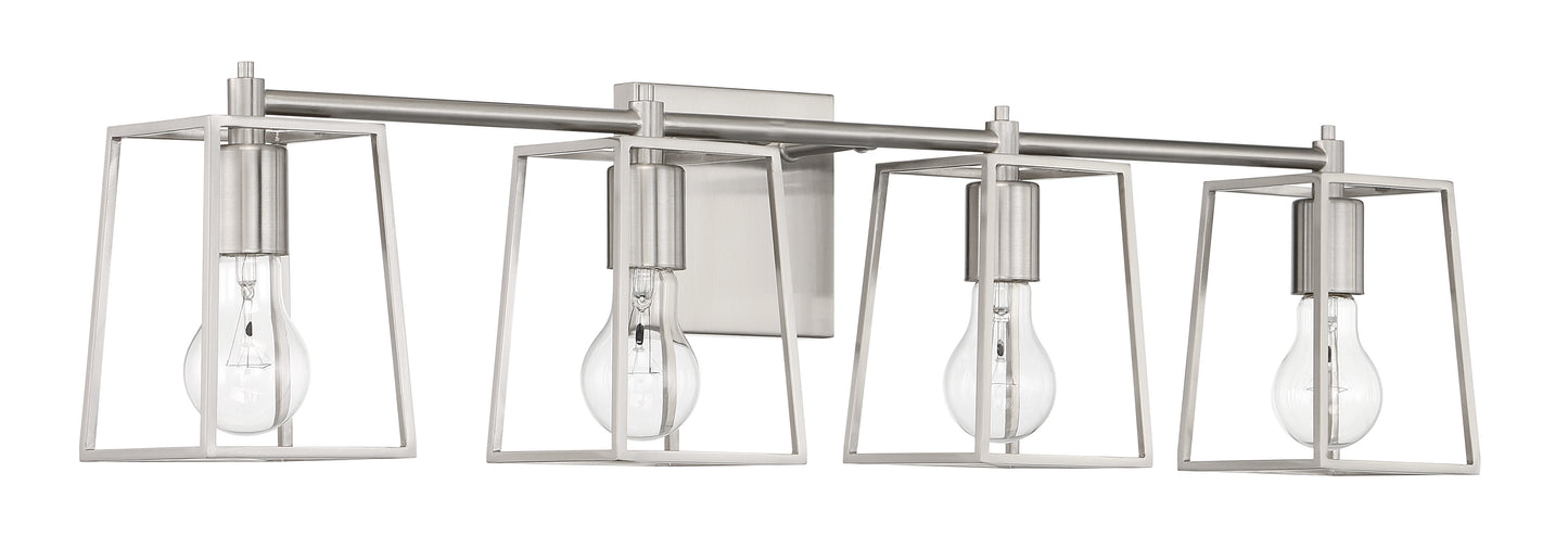 12132BNK4 - Dunn 4 Light 32" Wide Vanity Light - Brushed Nickel