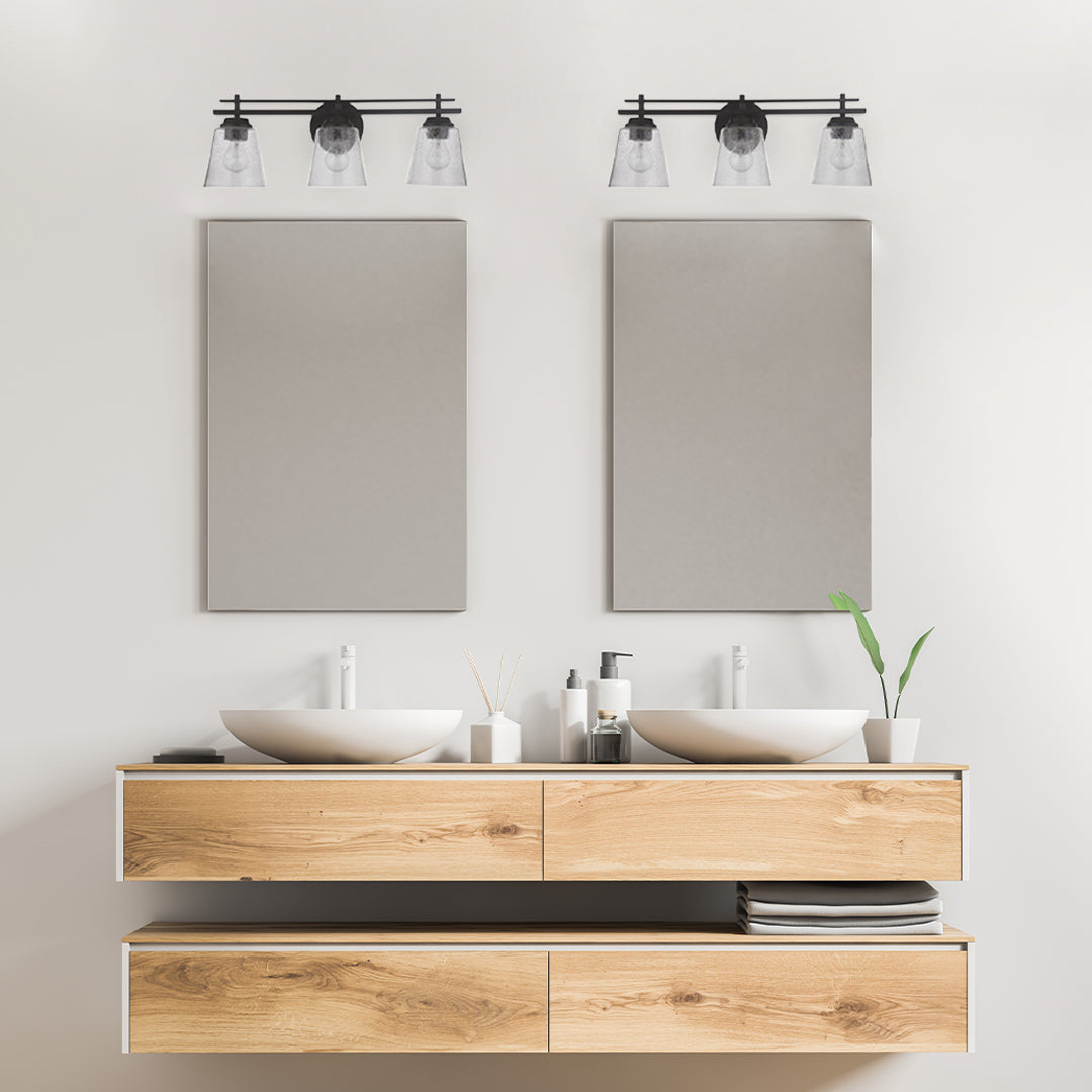 19624FB3 - Drake 3 Light 24" Wide Vanity Light - Flat Black