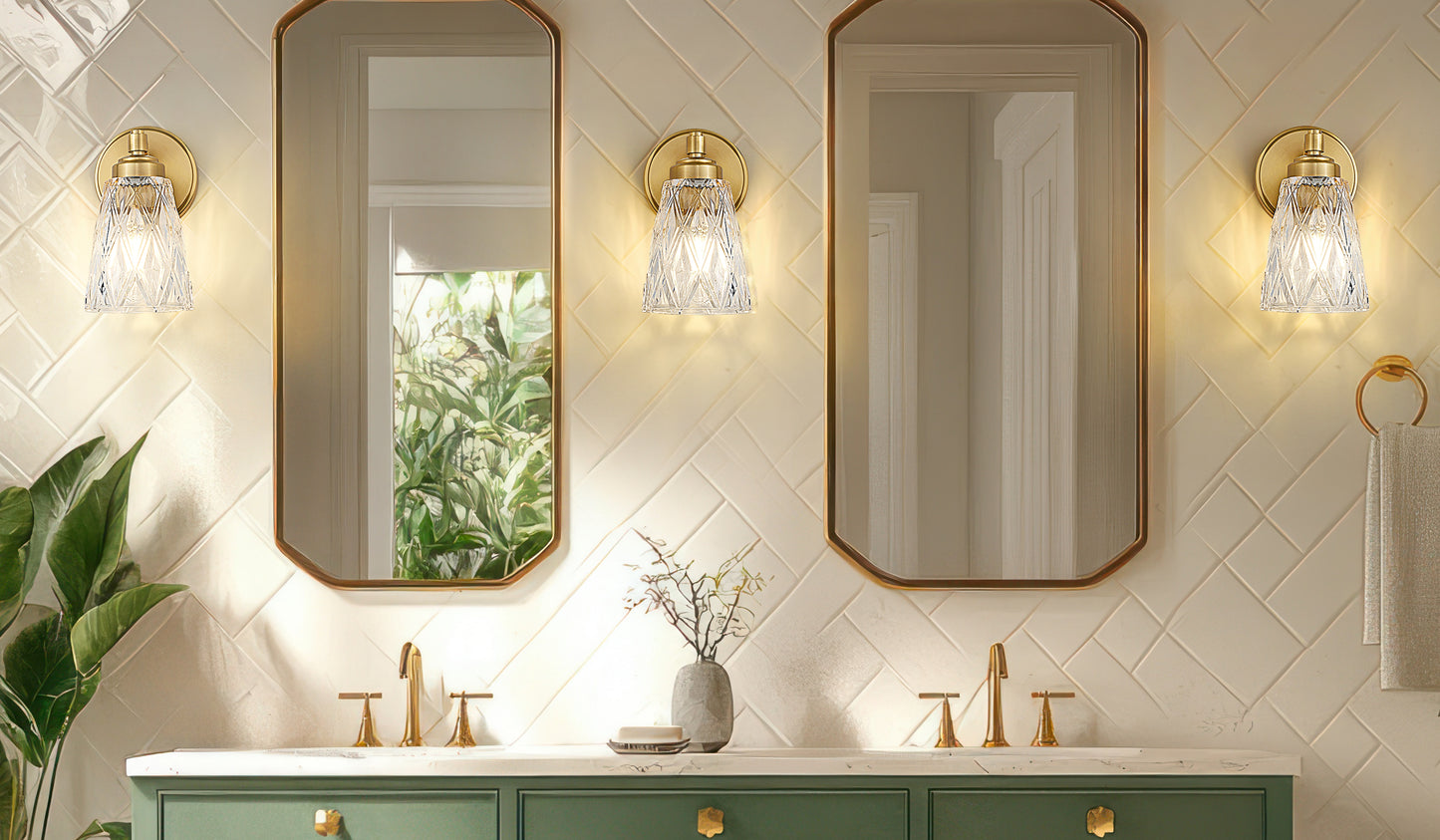 1960-1S-MGLD - Andree 1 Light Wall 9" Sconce - Modern Gold