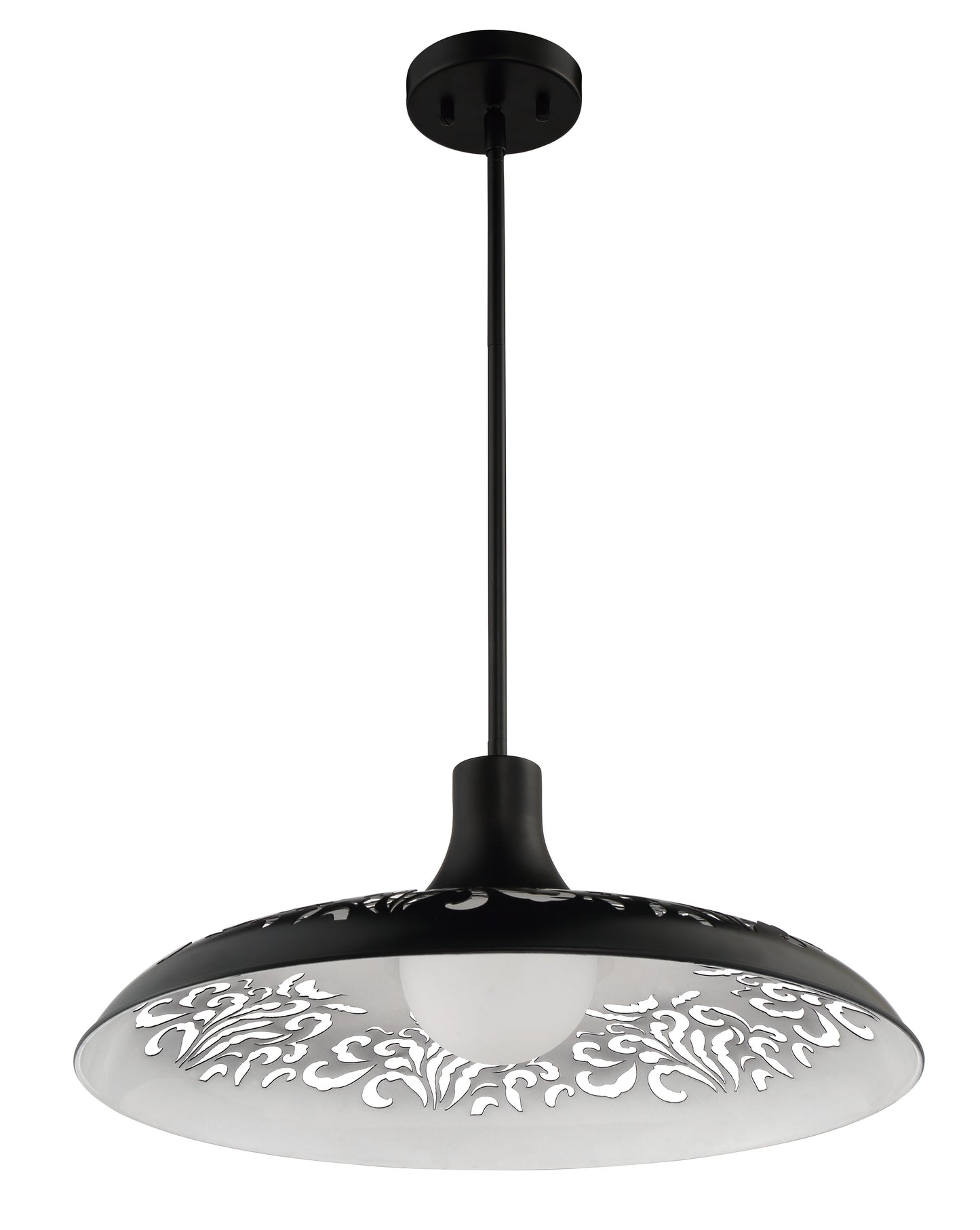 P965FB1 - 1 Light 21" Wide Pendant - Flat Black