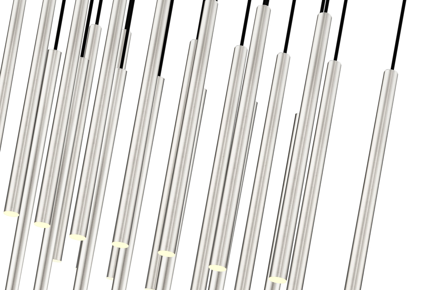 919MP24-23L-BN-LED - Forest 23 Light Linear 54" Chandelier - Brushed Nickel