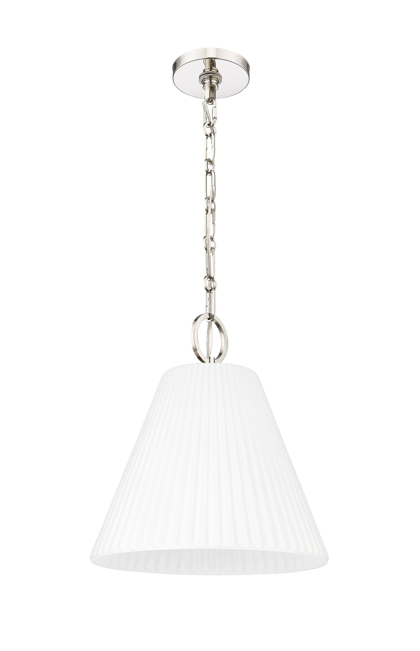 3042P14-PN - Alaric 1 Light 14" Pendant - Polished Nickel