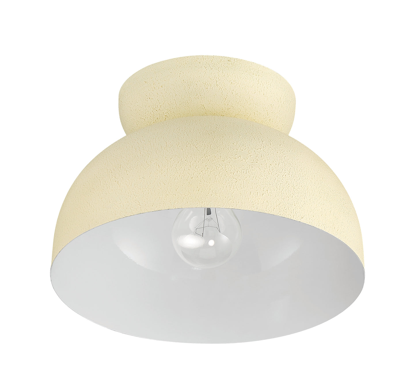 59181-CW - Ventura Dome 1 Light 10.5" Wide Flush Mount - Cottage White