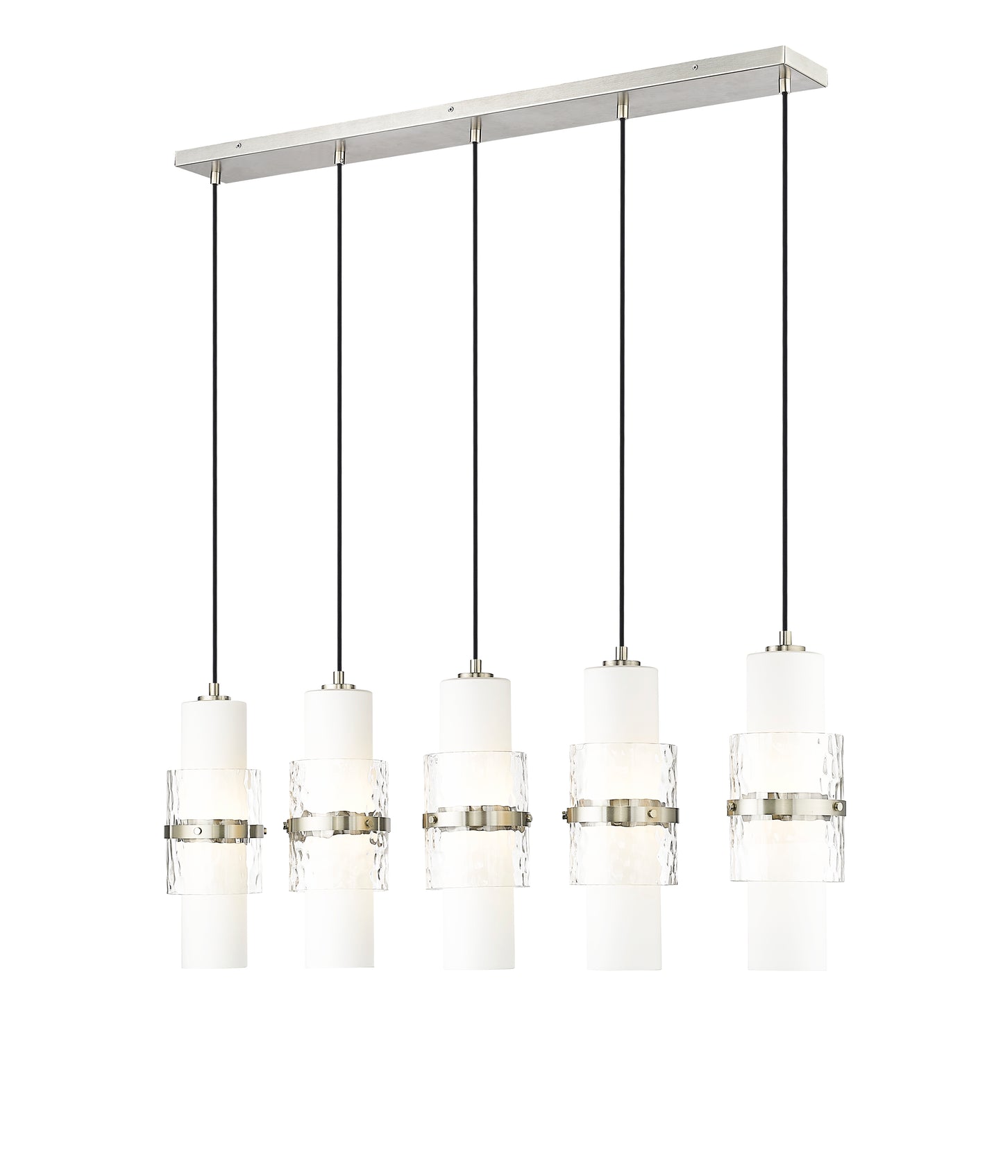 1946P-5L-BN - Cayden 5 Light Linear 42" Chandelier - Brushed Nickel