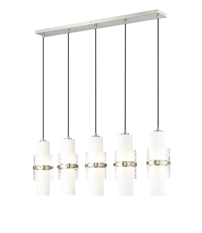 1946P-5L-BN - Cayden 5 Light Linear 42" Chandelier - Brushed Nickel
