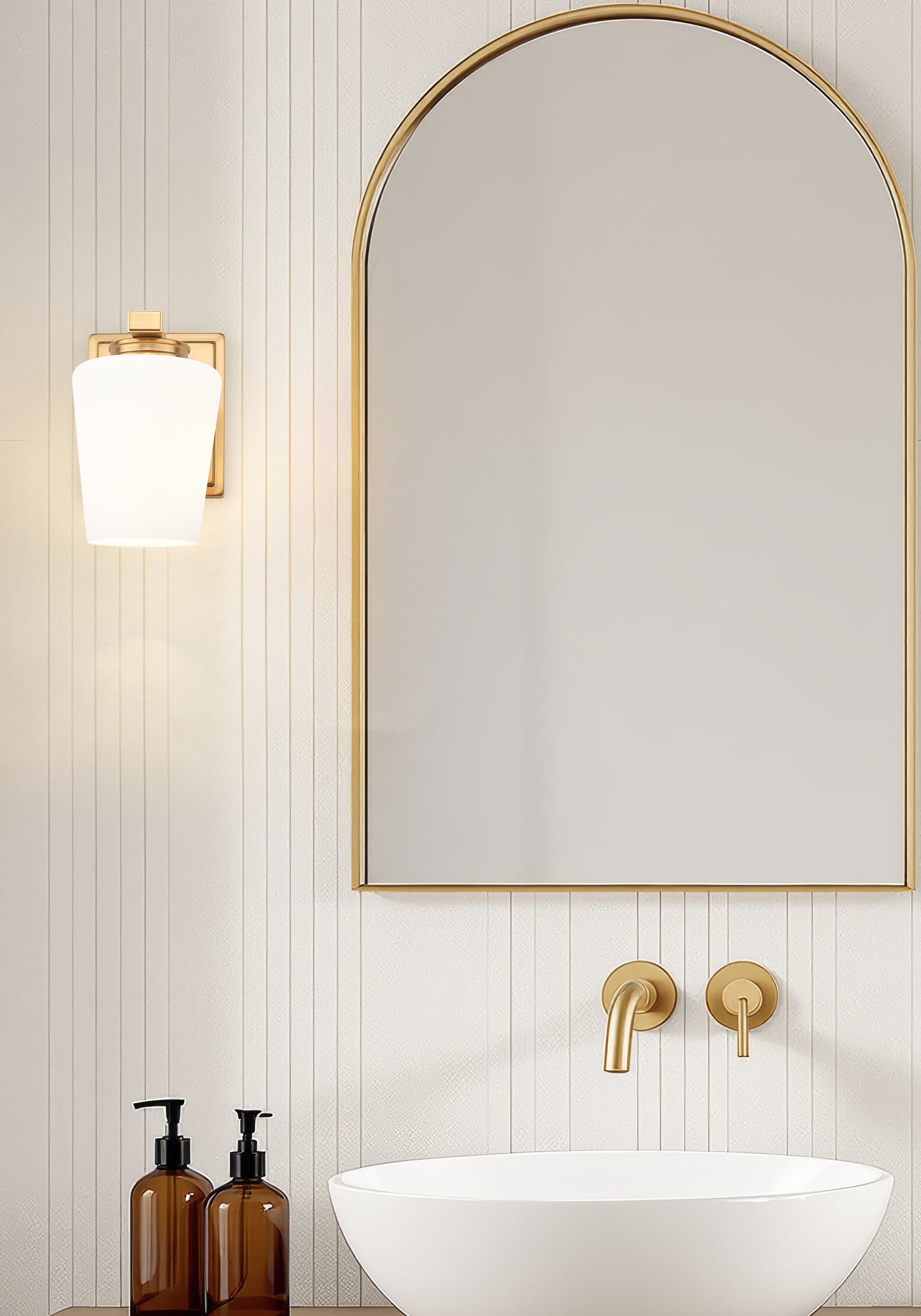 7703-1S-MGLD - Nextra 1 Light Wall 8" Sconce - Modern Gold