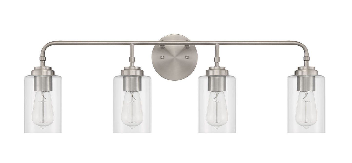 56004-BNK - Stowe 4 Light 31" Wide Vanity Light - Brushed Nickel
