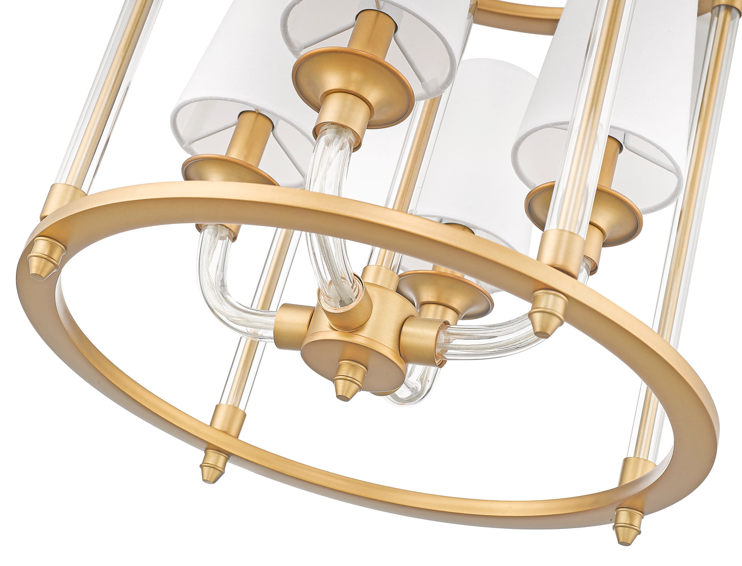 1950-4C-RB - Katerina 4 Light 16" Chandelier - Rubbed Brass