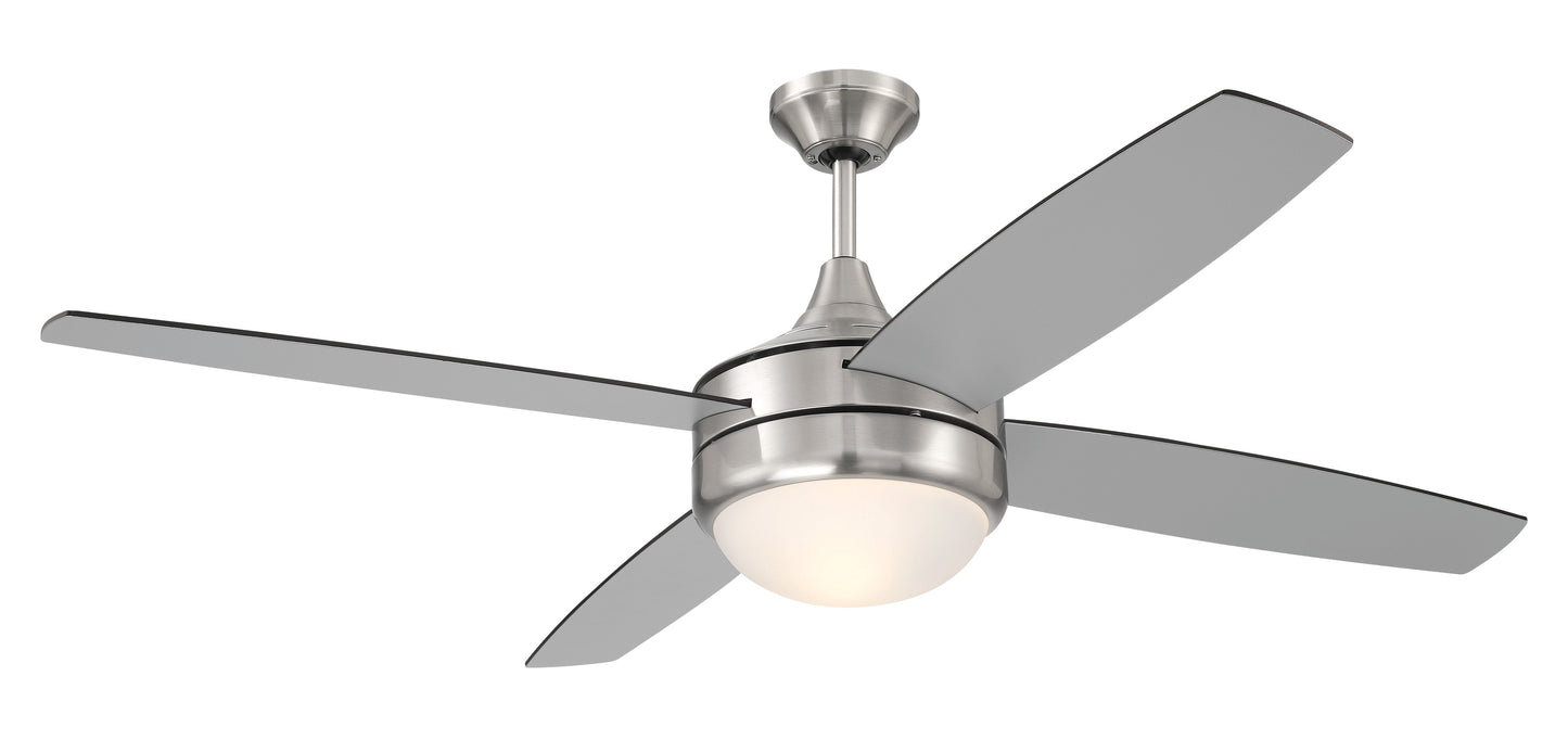 PHZ52BNK4-BNGW - Phaze II 4- Blade 52" 4 Blade Ceiling Fan with Light Kit - Brushed Nickel