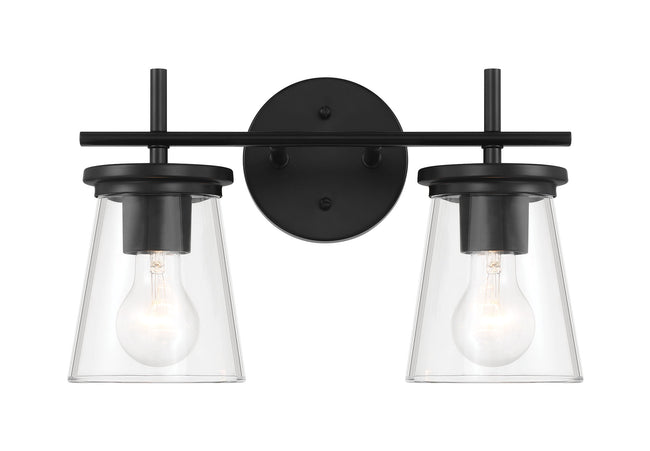 60402-FB - Connell 2 Light 14.5" Wide Vanity Light - Flat Black