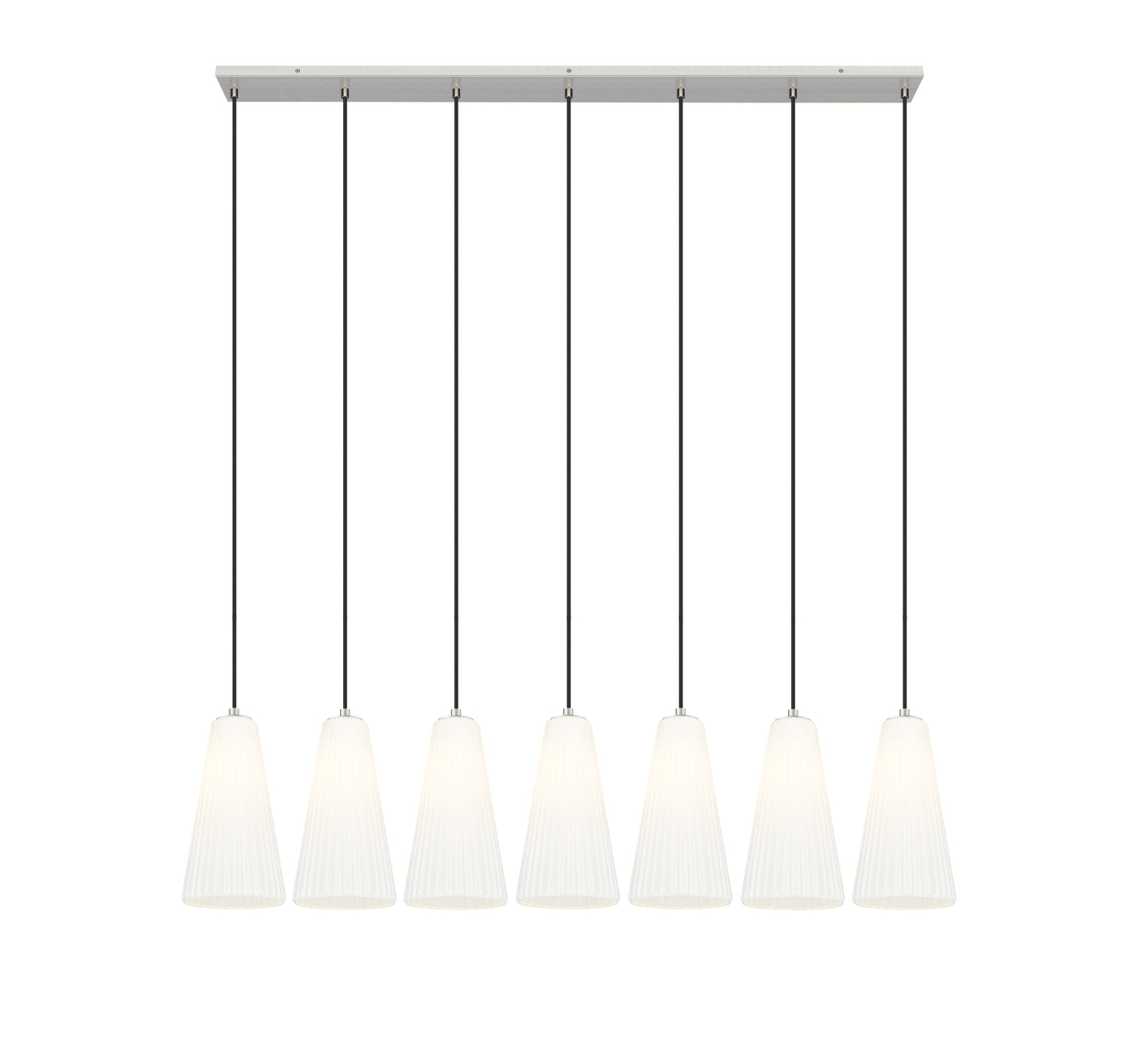 3043P7-7L-BN - Farrell 7 Light Linear 54" Chandelier - Brushed Nickel