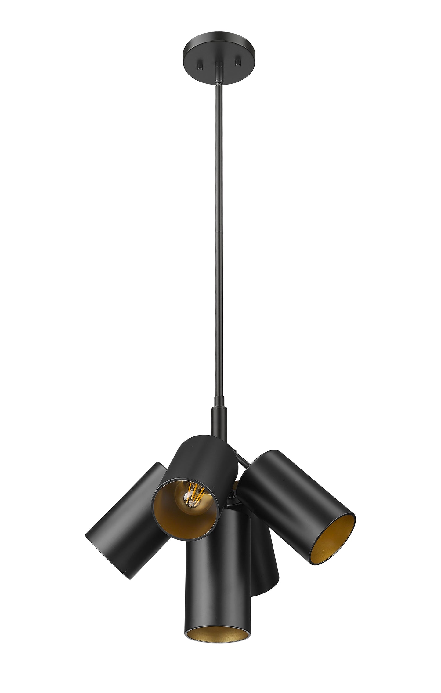 7520-5MB - Lumina 5 Light 17" Chandelier - Matte Black