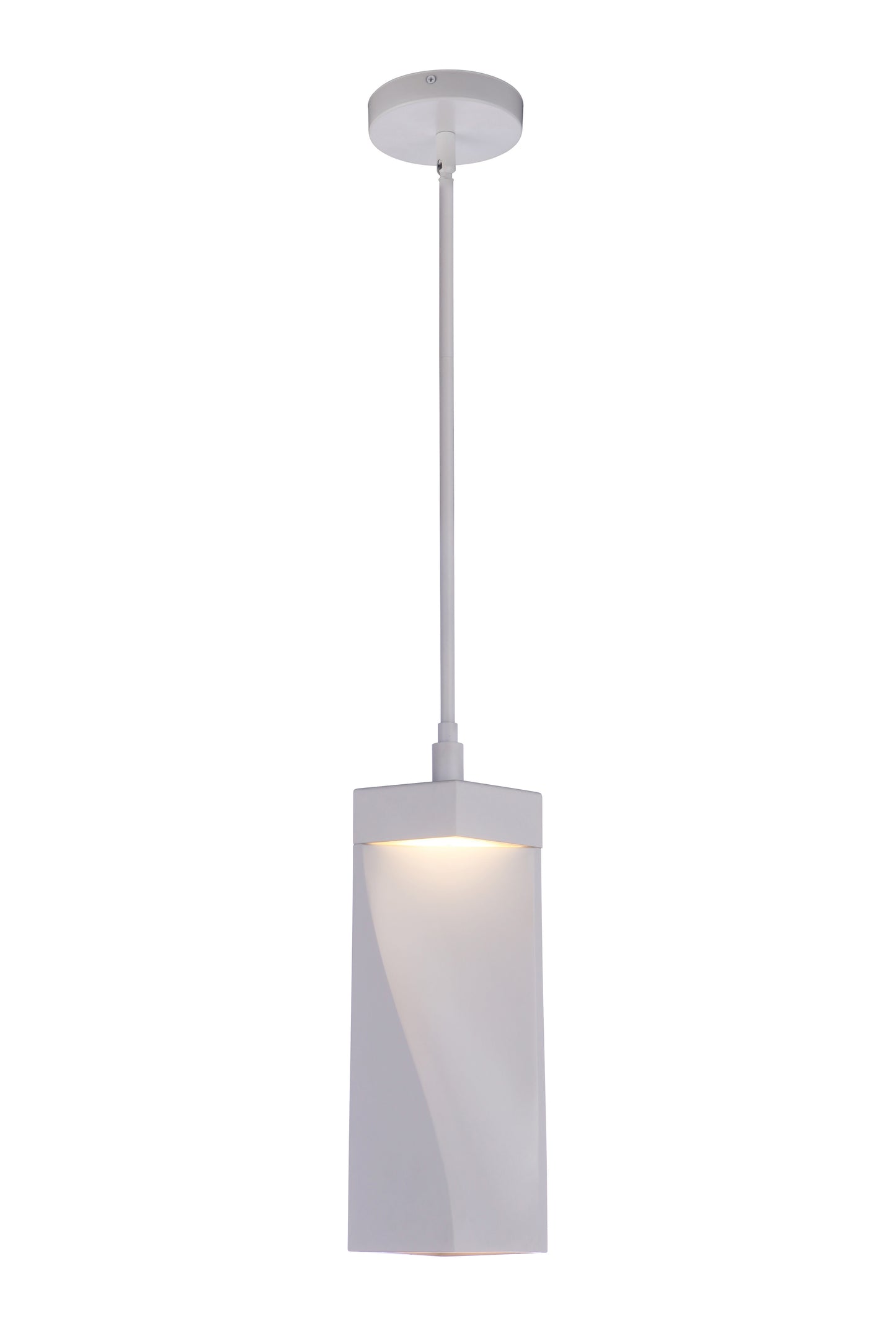 P990W-LED - Drama 2 Light 6" Wide Mini Pendant - White