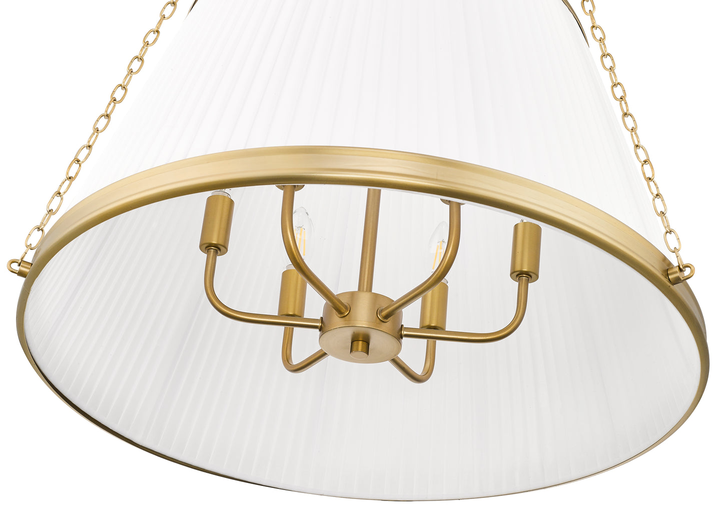 1954P24-MGLD - Madeline 6 Light 24" Pendant - Modern Gold