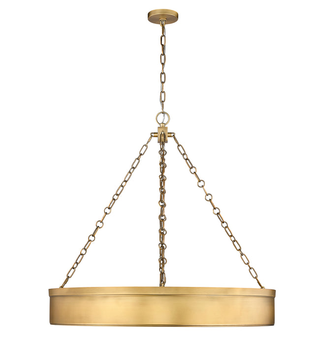 1944P33-RB-LED - Anders 3 Light 33" Chandelier - Rubbed Brass