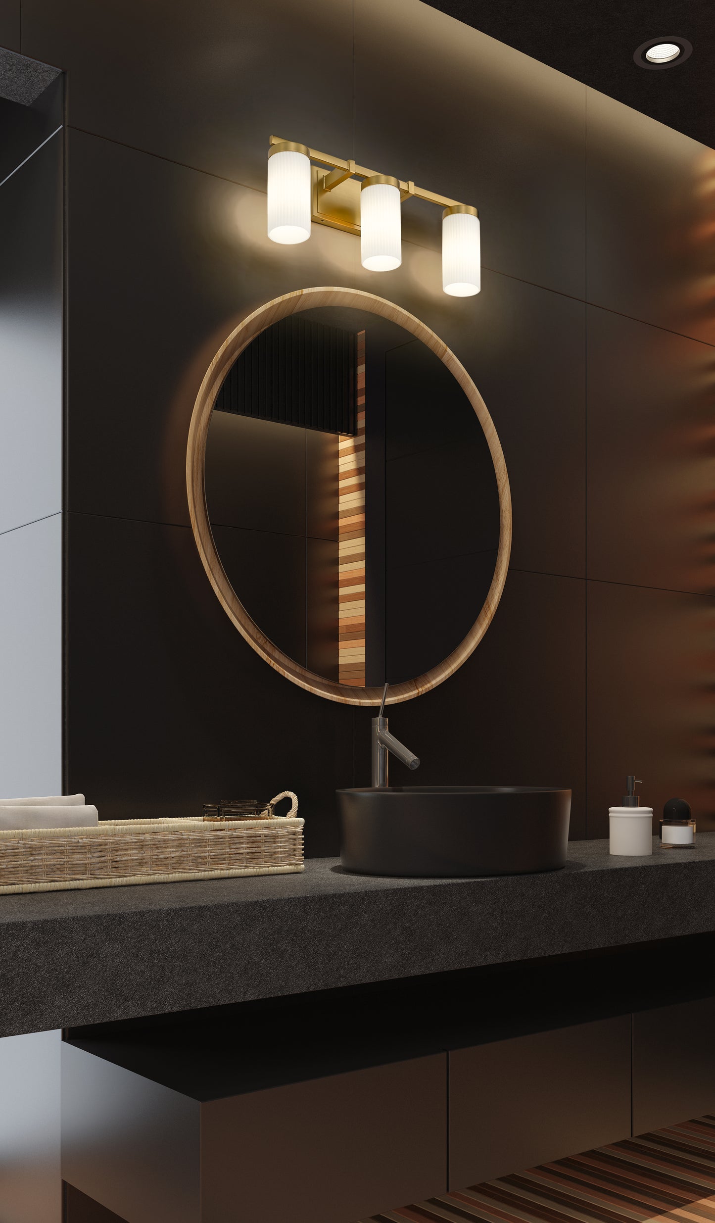 3044-3V-MGLD - Danica 3 Light 20" Vanity - Modern Gold