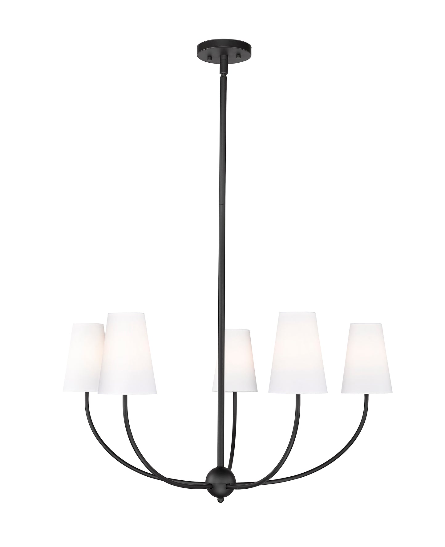 3040-32MB - Shannon 5 Light 32" Chandelier - Matte Black