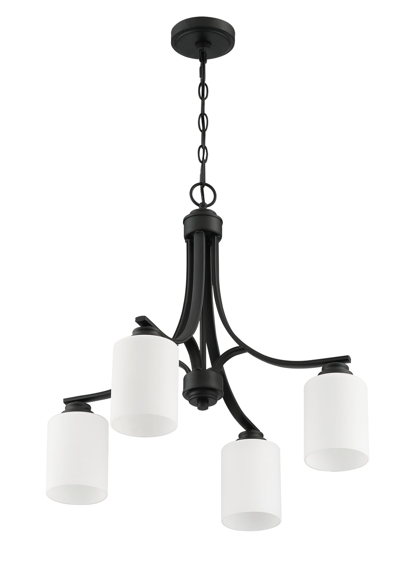 50524-FB-WG - Bolden 4 Light 23" Wide Chandelier - Flat Black