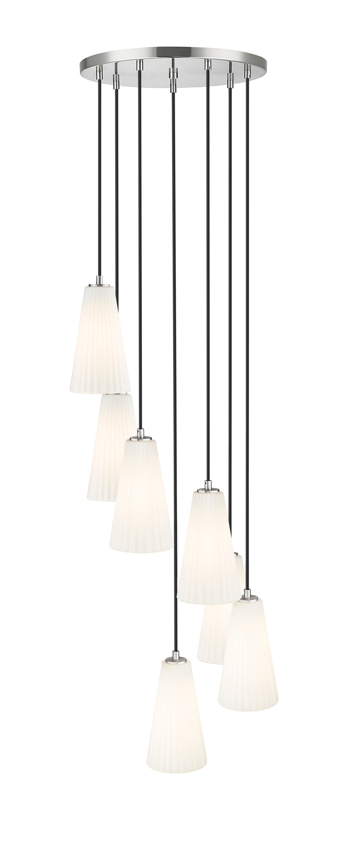 3043P6-7R-BN - Farrell 7 Light 18" Chandelier - Brushed Nickel