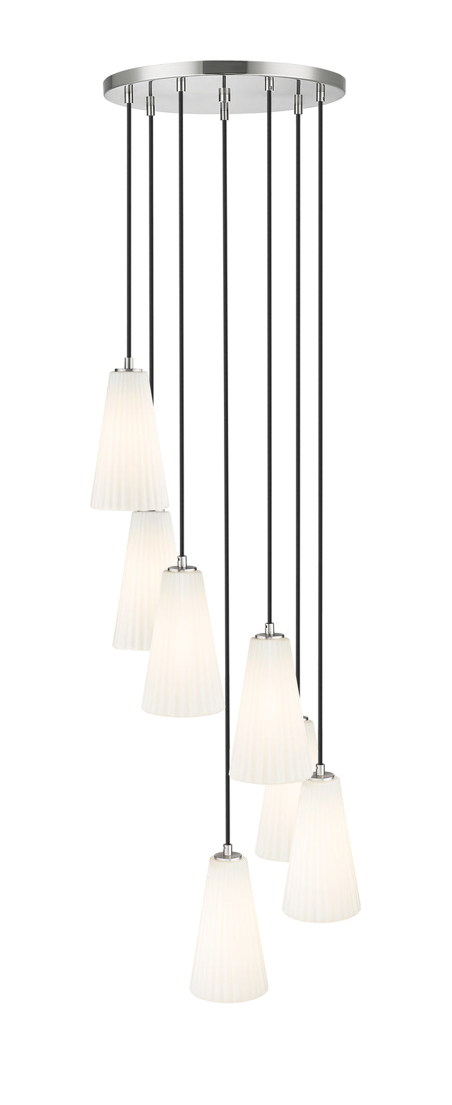 3043P6-7R-BN - Farrell 7 Light 18" Chandelier - Brushed Nickel