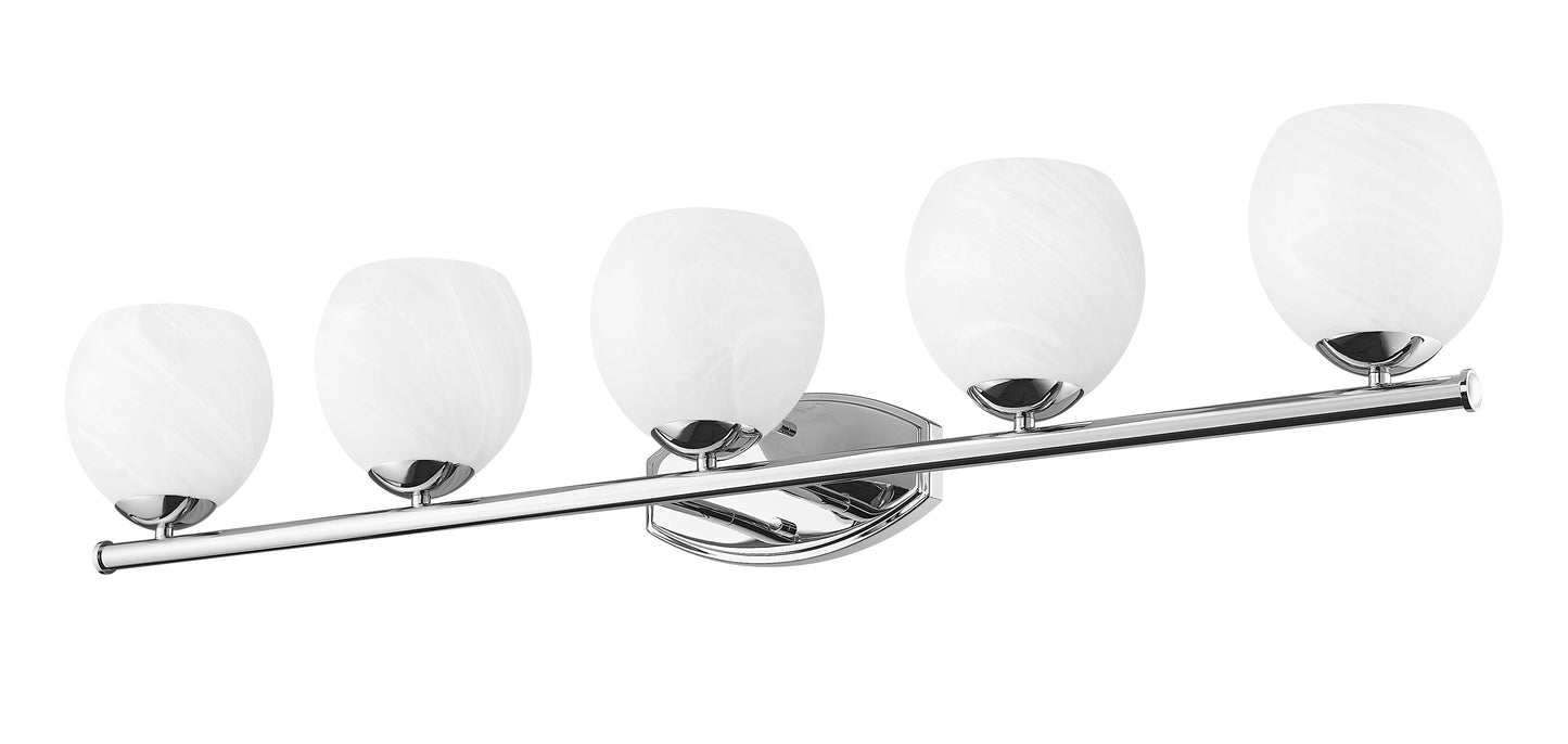 1963-5V-CH - Colette 5 Light 42" Vanity - Chrome