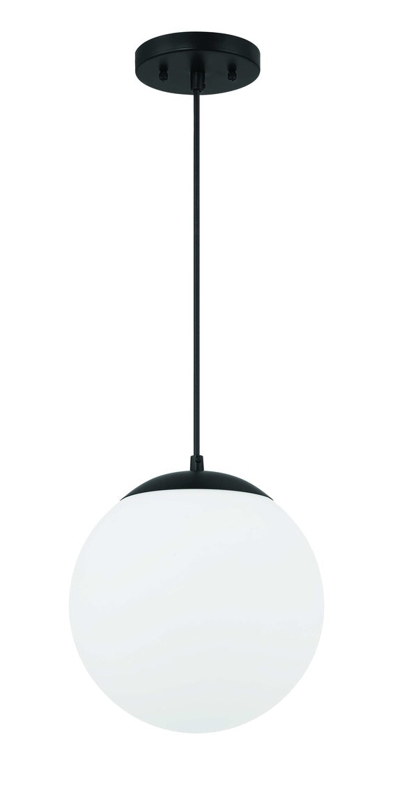 56891-FB-WG - Gaze 1 Light 10" Wide Pendant - Flat Black
