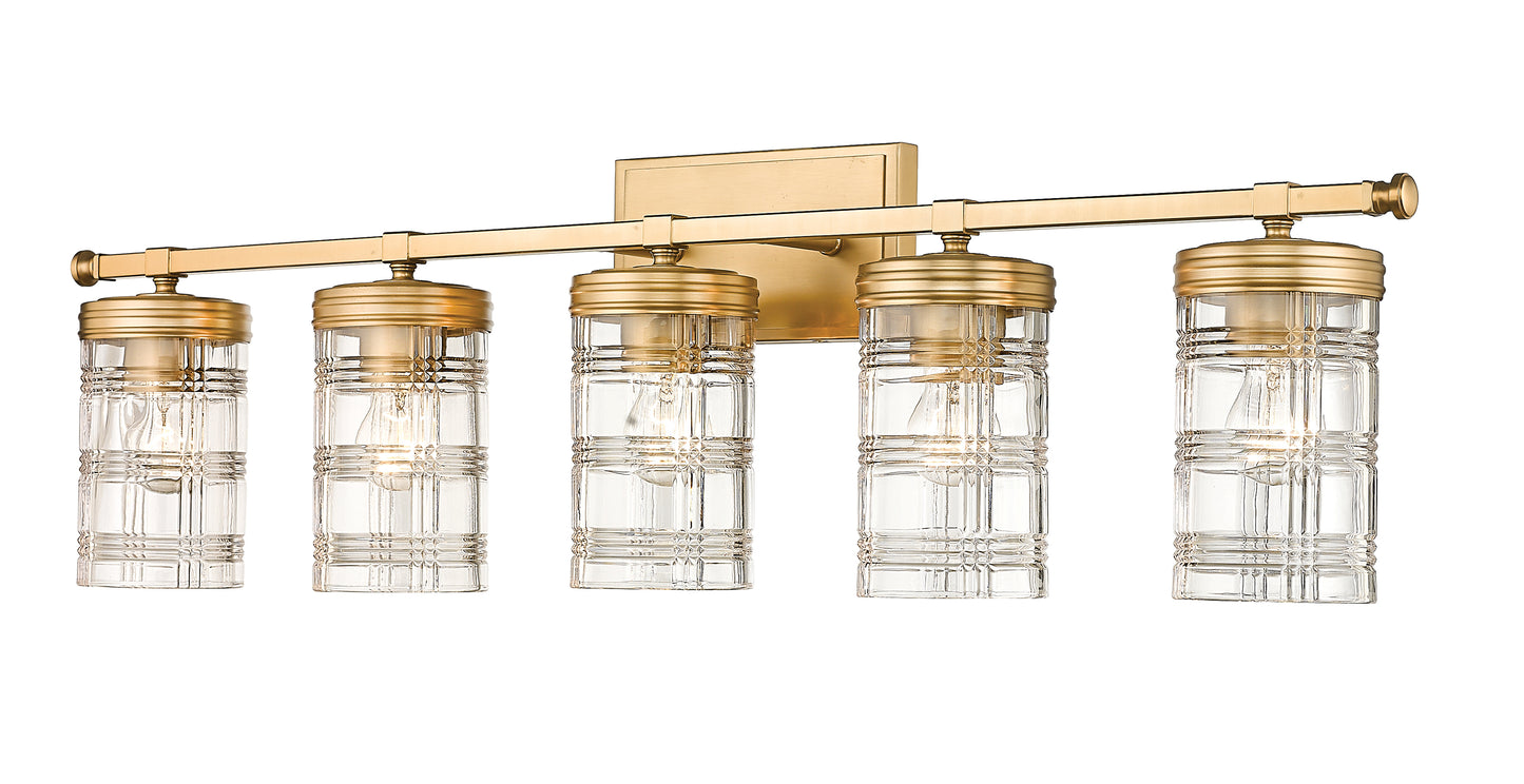 344-5V-HG - Archer 5 Light 38" Vanity - Heirloom Gold