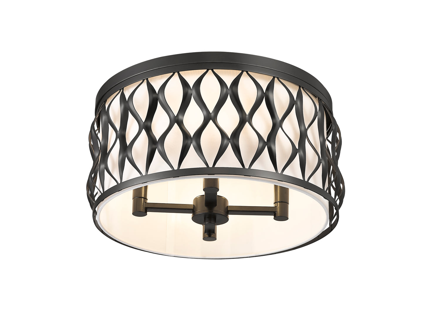1948F16-MB - Harden 4 Light Flush 16" mount - Matte Black