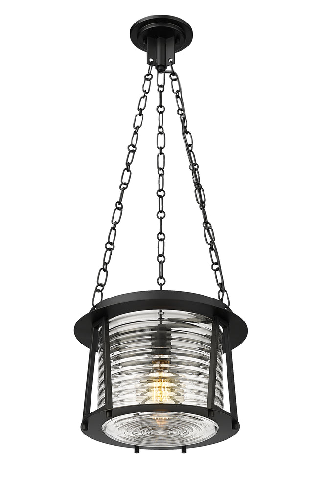 7503P13-MB - Cape Harbor 1 Light 13" Pendant - Matte Black