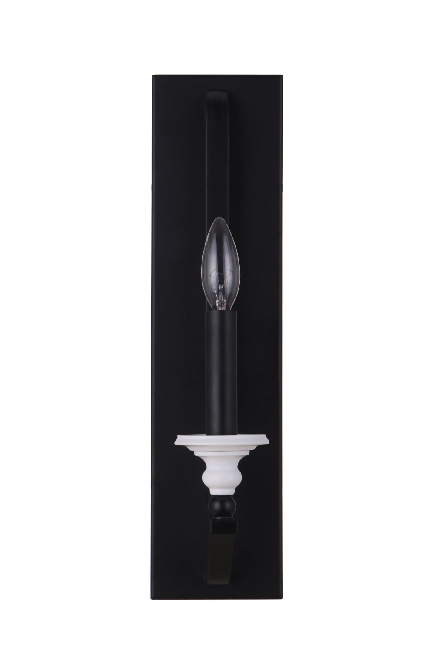 57661-FBMWW - Esme 1 Light 18" High Wall Sconce - Flat Black / Matte White