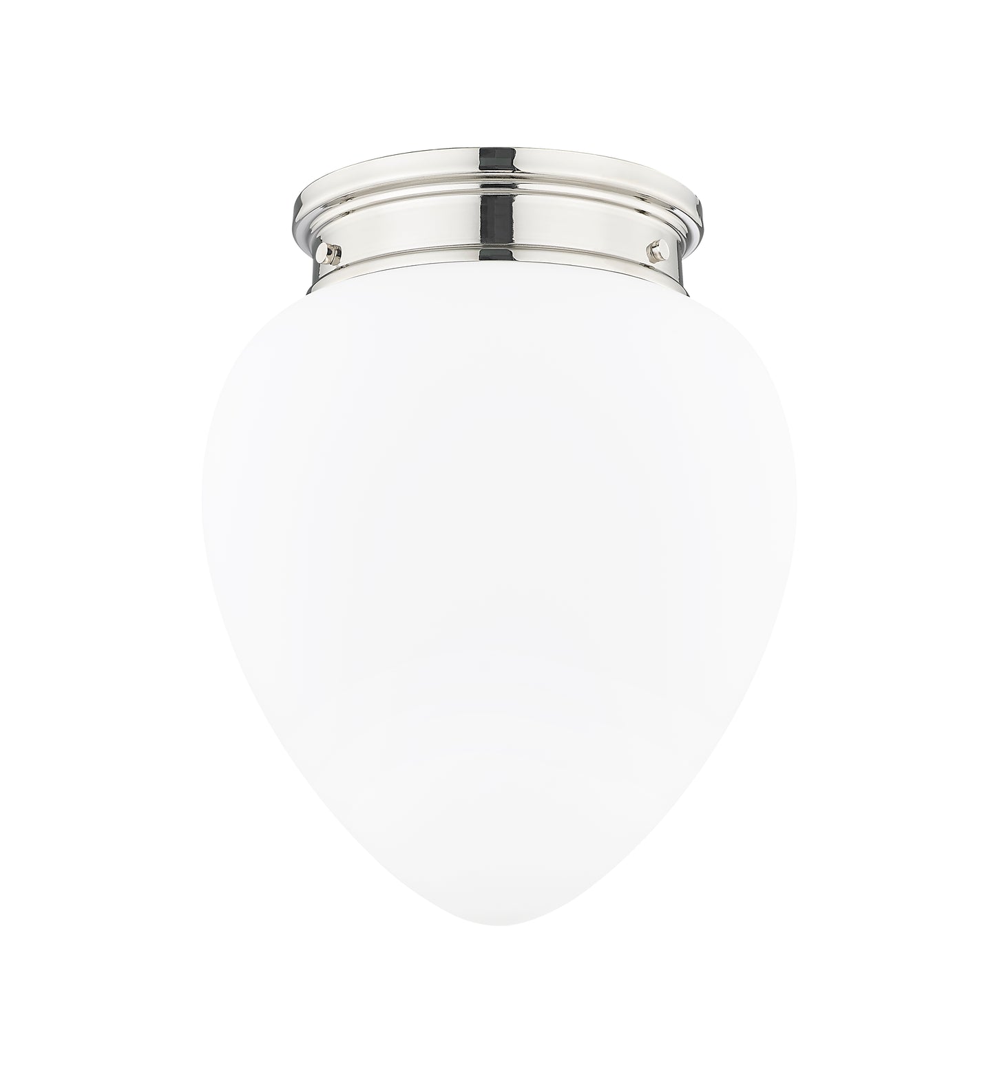 1945F12-PN - Gideon 1 Light Flush 12" Mount - Polished Nickel