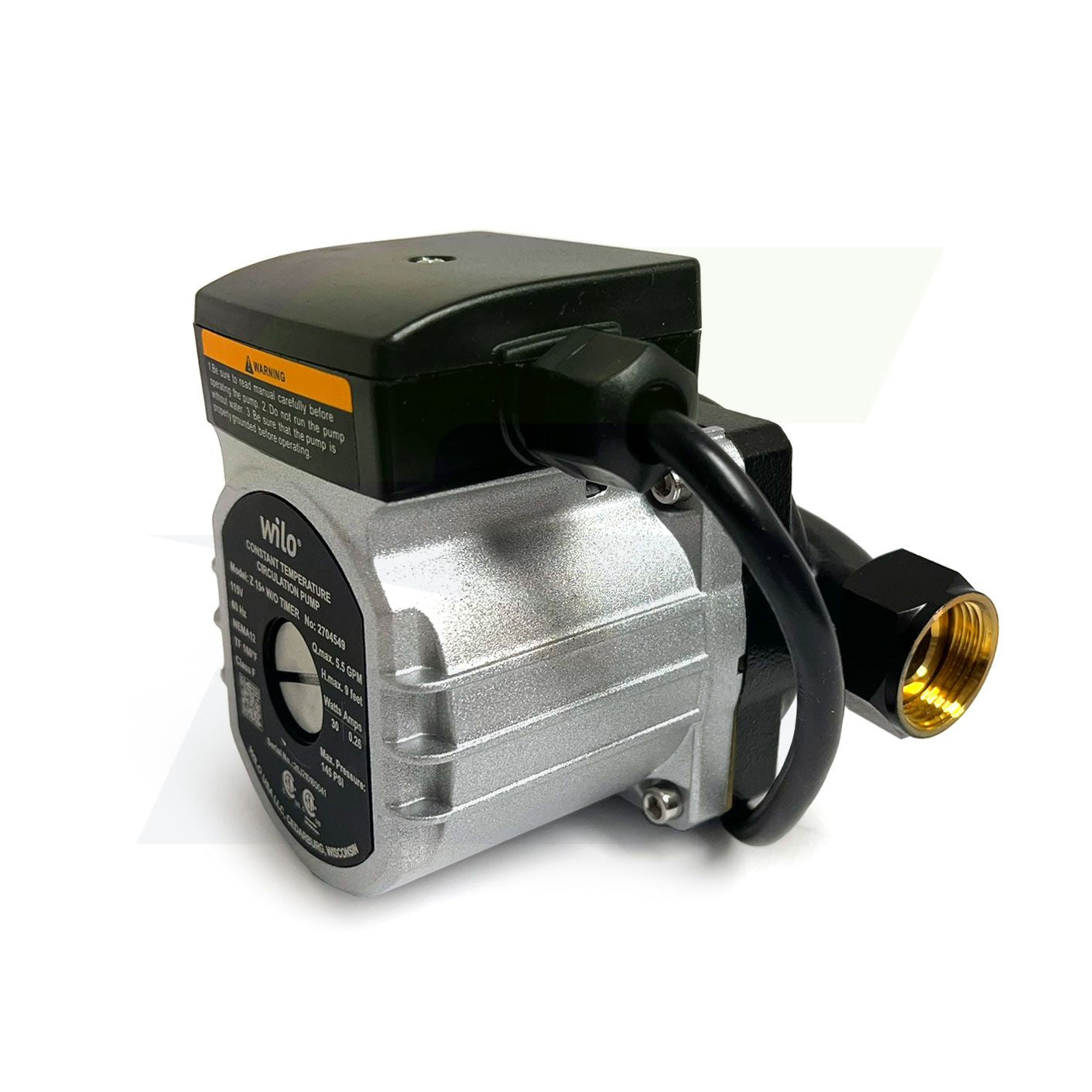 2704549 - Z 15+ Constant Speed Hot Water Circulation Pump - 3/4" NPT 115 Volt