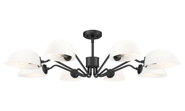 3048-8MB - Breton 8 Light 46" Chandelier - Matte Black