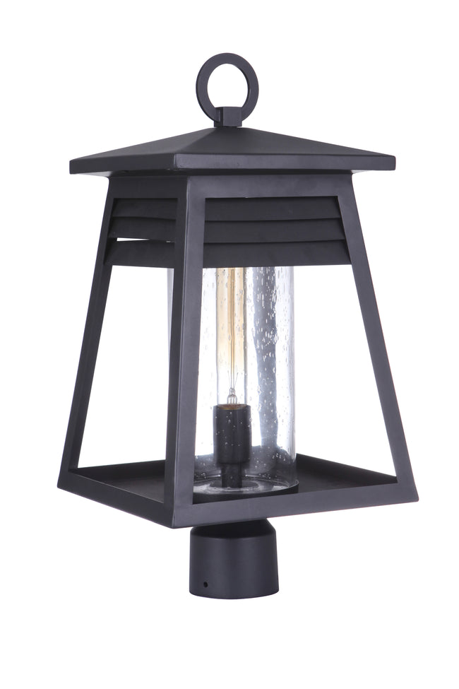 ZA2725-TB - Becca 1 Light 20" High Post Mount - Textured Black