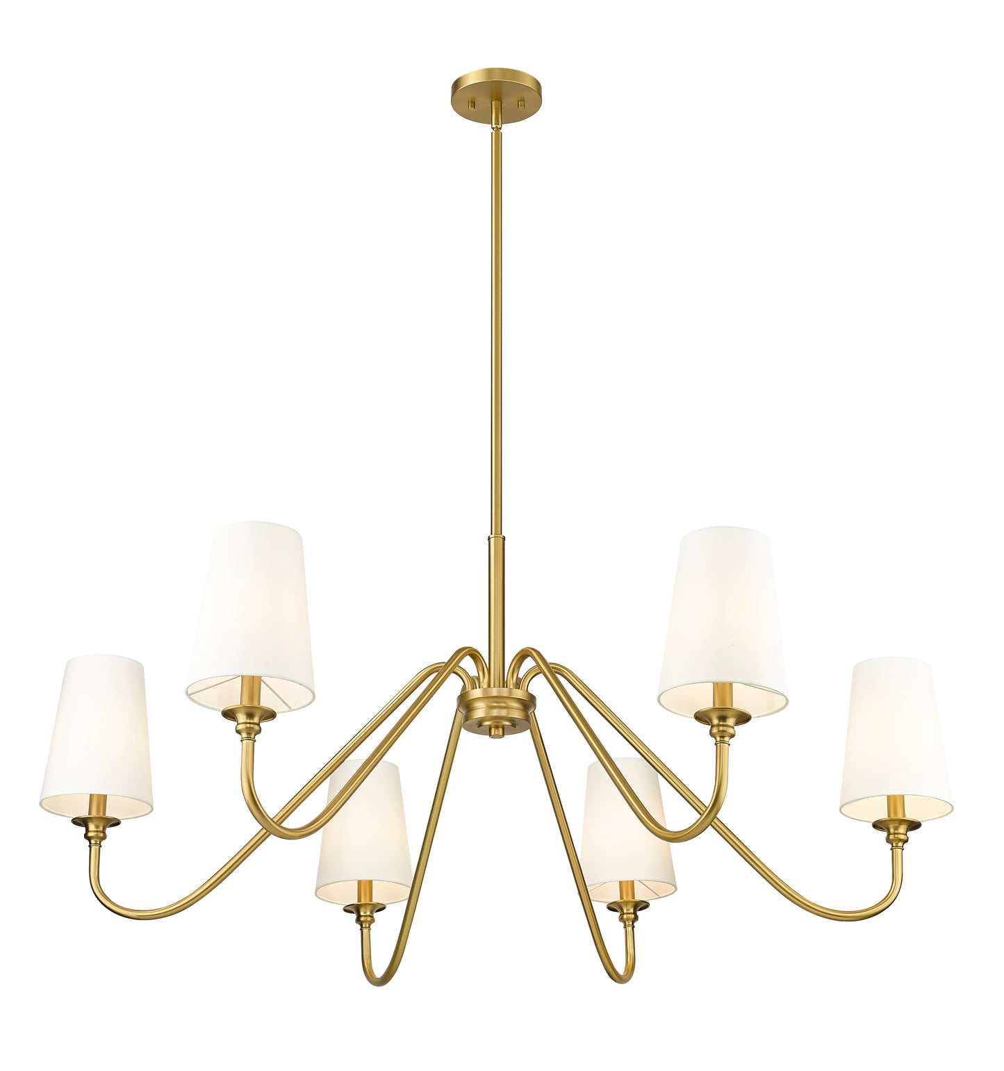 7509-6-46MGLD - Gianna 6 Light 46" Chandelier - Modern Gold