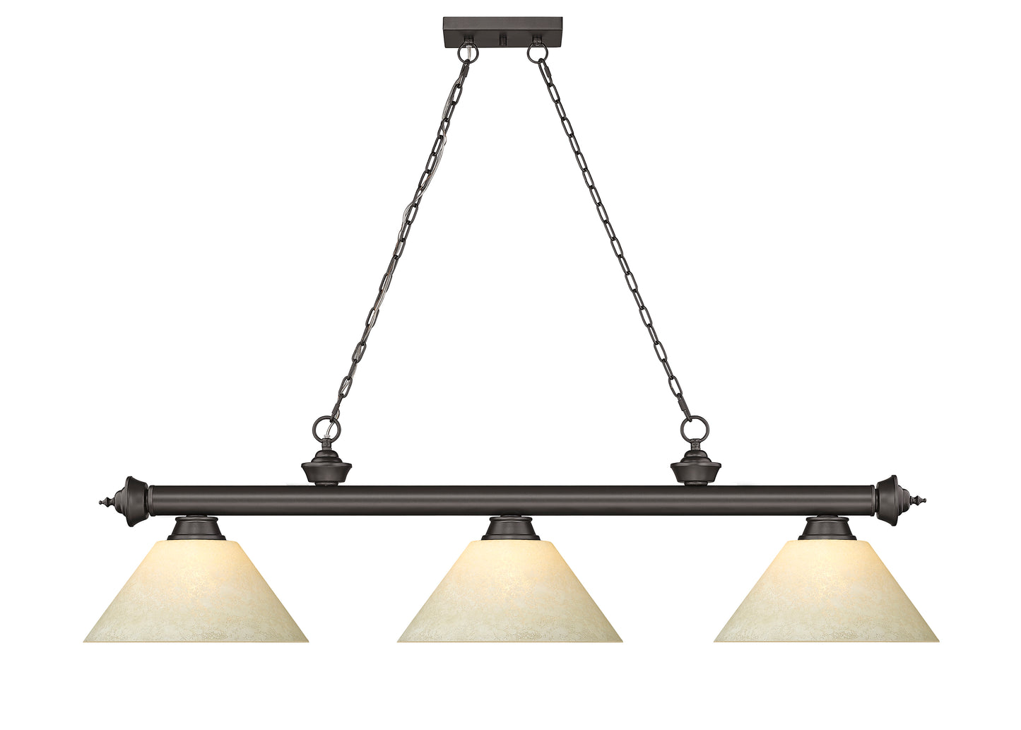 2306-3BRZ-AGM14 - Cordon 3 Light 57" Billiard - Bronze