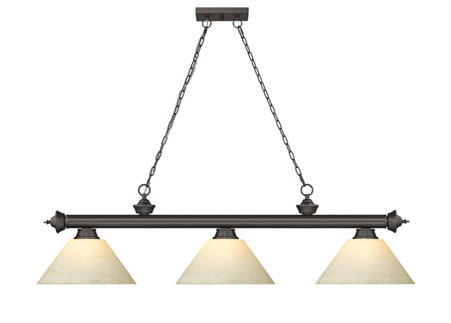 2306-3BRZ-AGM14 - Cordon 3 Light 57" Billiard - Bronze